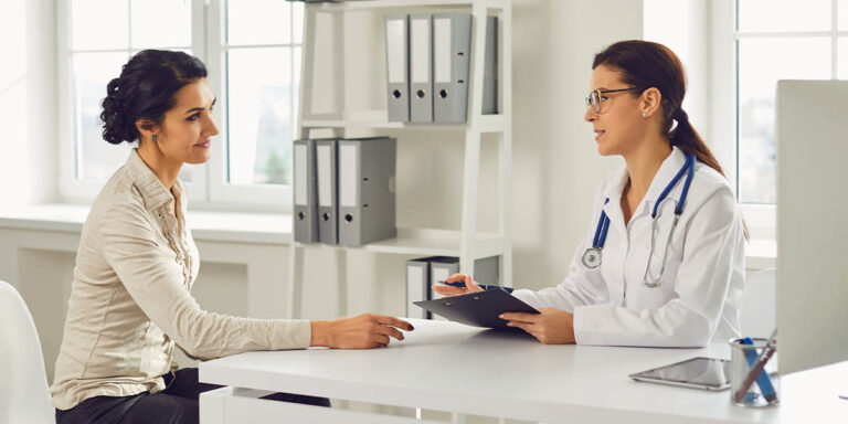 woman and doctor in a methadone program in cincinnati ohio