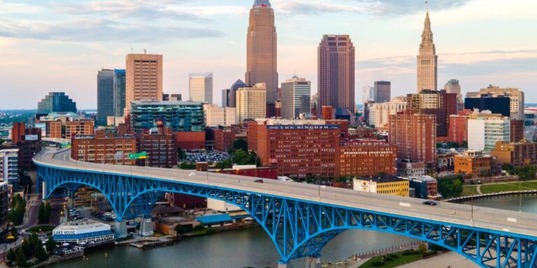 bridge in Cleveland near a methadone clinic